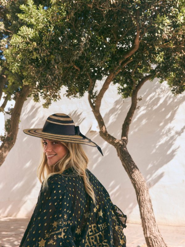 ENDLESS312 | Black Stripe Floppy Beach Hat