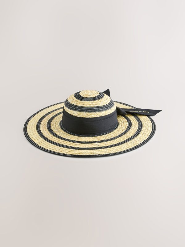 ENDLESS312 | Black Stripe Floppy Beach Hat - Image 2