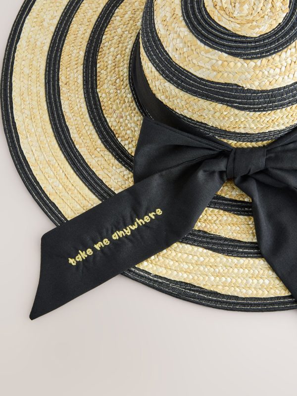 ENDLESS312 | Black Stripe Floppy Beach Hat - Image 3