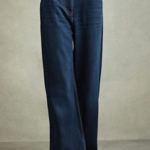 ENDLESS273 | Dark Blue Lyle Petite Lightweight Viscose Blend Relaxed Jeans