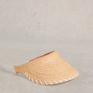 ENDLESS301 | White Stuff Natural Woven Visor Hat