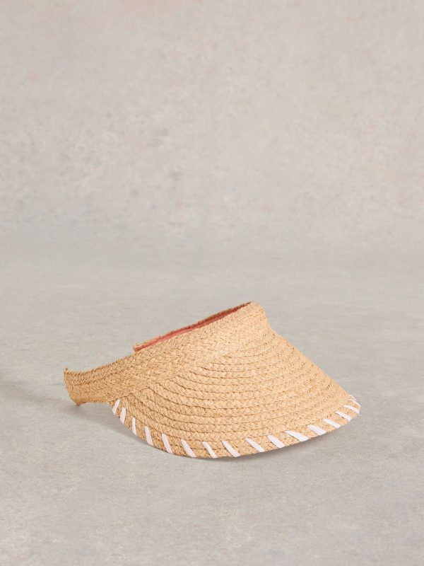 ENDLESS301 | White Stuff Natural Woven Visor Hat