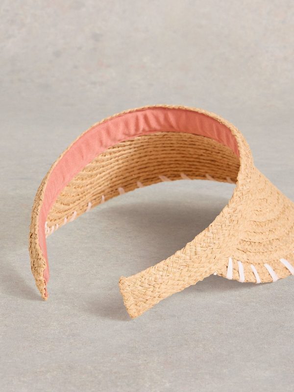 ENDLESS301 | White Stuff Natural Woven Visor Hat - Image 2