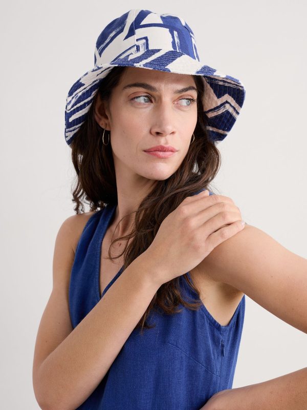 ENDLESS309 | Blue Celia Cotton Sun Hat - Image 4
