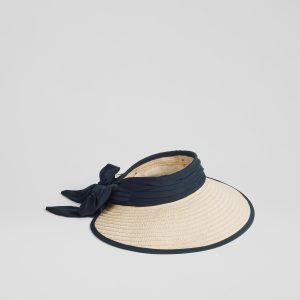 ENDLESS302 | Natural Rosemary Raffia Wide Brim Visor