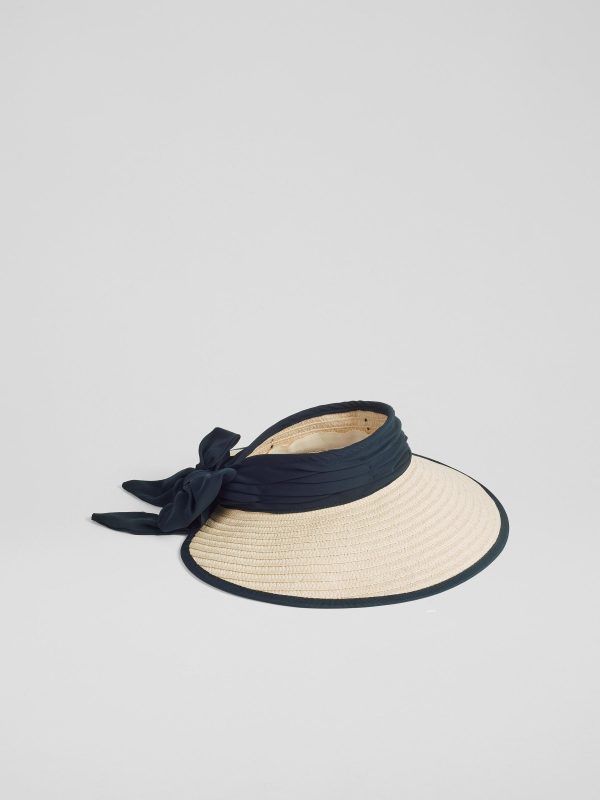 ENDLESS302 | Natural Rosemary Raffia Wide Brim Visor