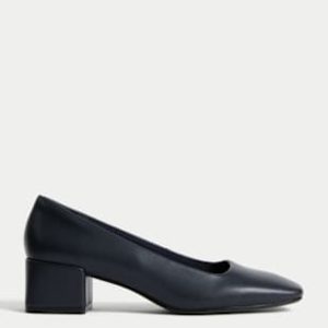 ENDLESS313 | Slip On Block Heel Court Shoes