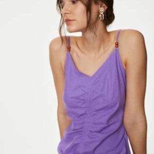 ENDLESS282 | V-Neck Ruched Midi Shift Dress