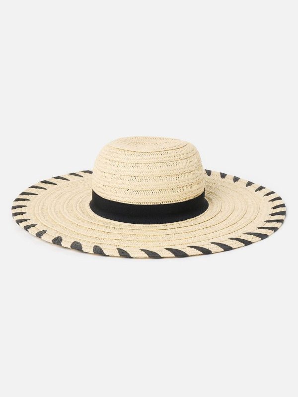 ENDLESS308 | Cream Whipstitch Edge Floppy  Hat