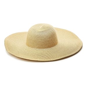 ENDLESS303 | Natural Verona Wide Brim Striped Floppy Hat